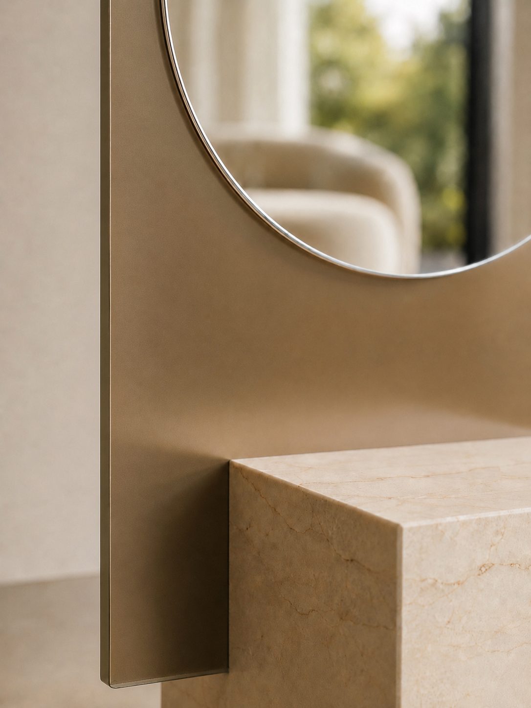 Close-up of the Alice Cosentino ECLOS stone base