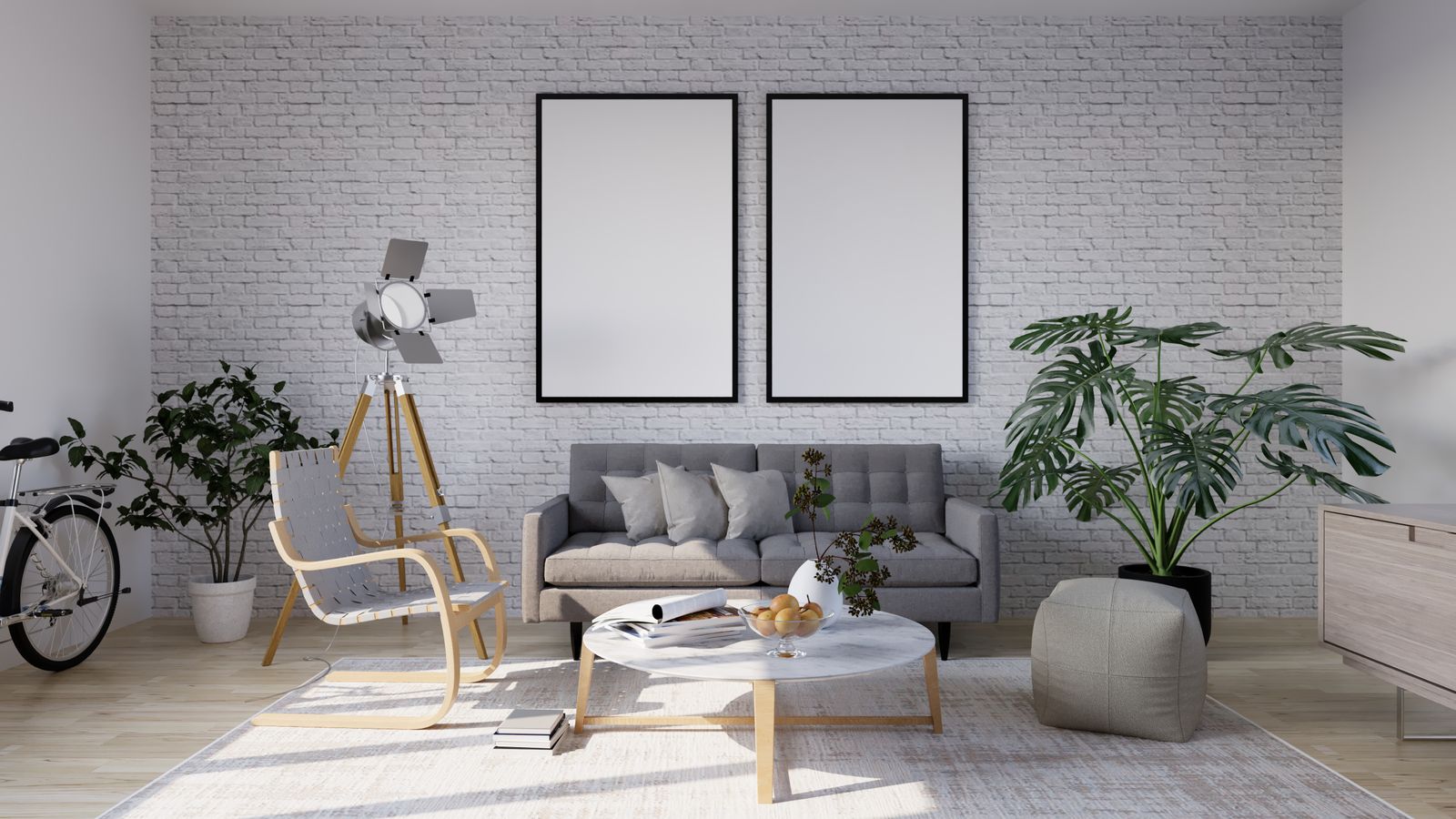 Living room styled with layered textiles, artwork and warm lamplight